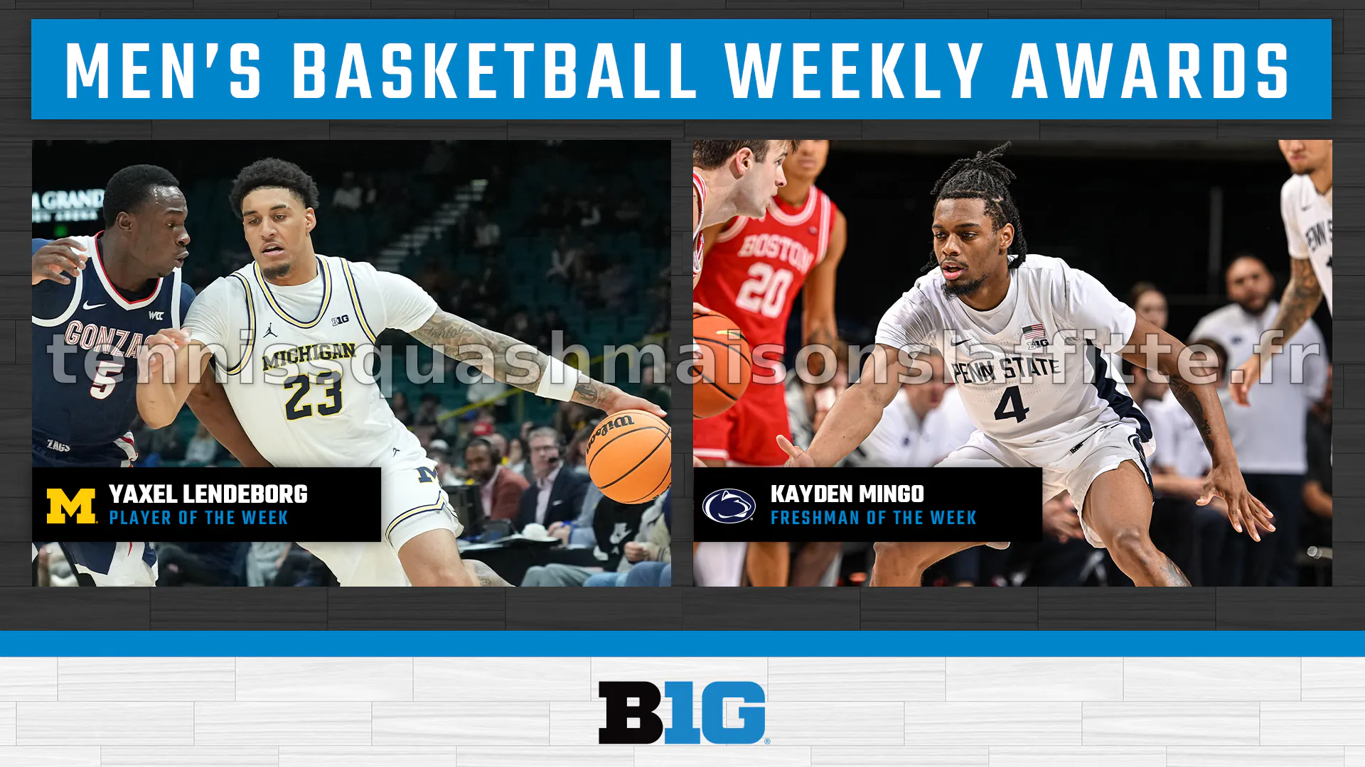 Yaxel Lendeborg, joueur de l'année de la Big Ten avec le basketball de Michigan